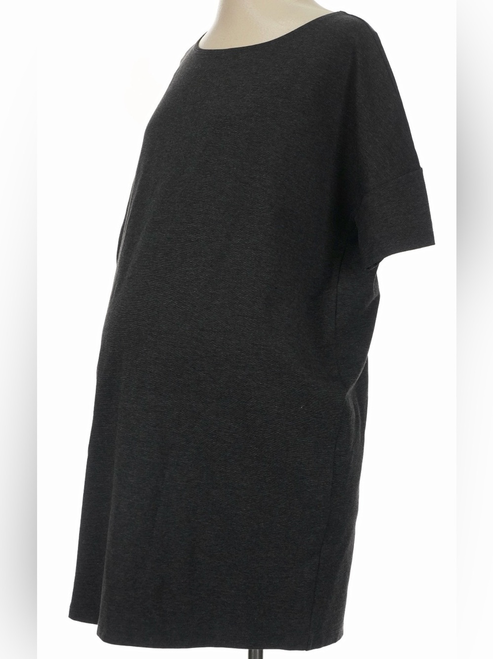 Hatch Dark Gray Midi T-Shirt Dress size 1 small